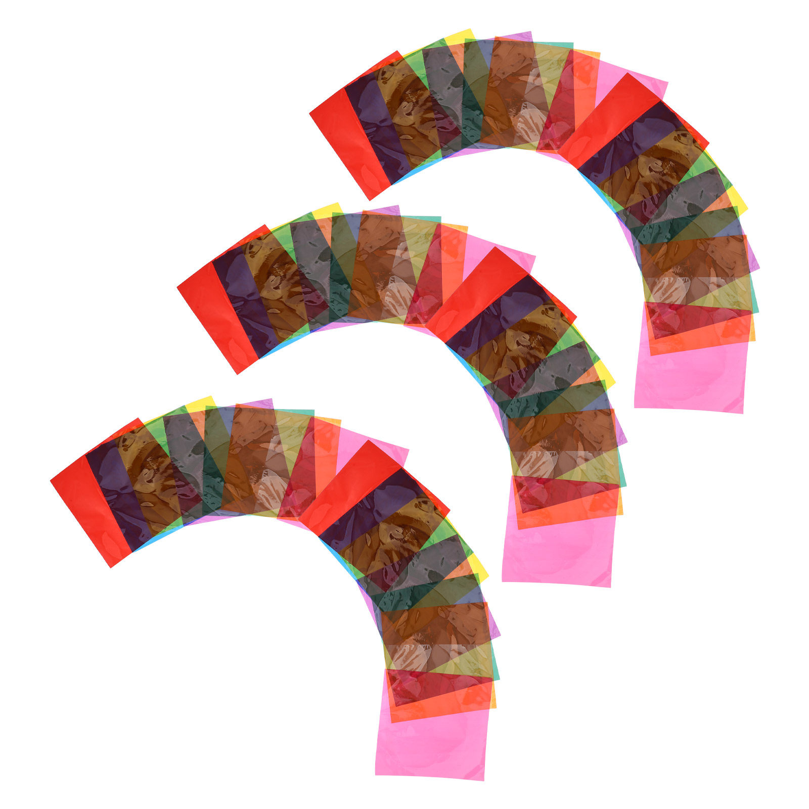 Craft Embellishments - 90Pcs Colored Cellophane Paper Sheets Light