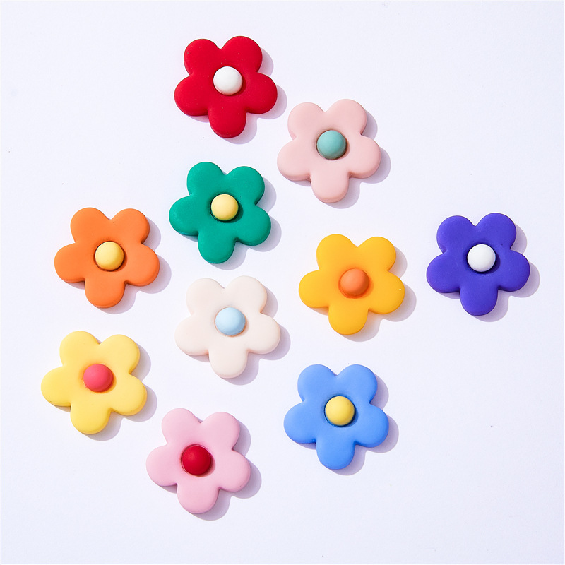 10pcs Resin Flowers Flat Back  - Christmas Craft Embellishment ulasan dan harga