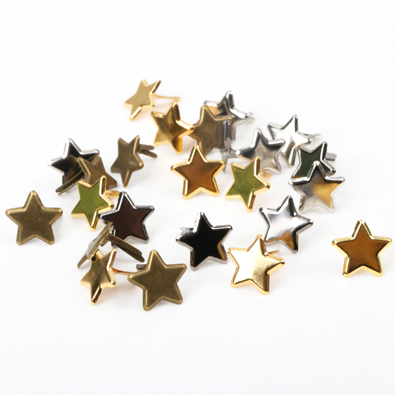 50pcs Mixed Metal Star Brad St - Embellishments For Scrapbooking ulasan dan harga