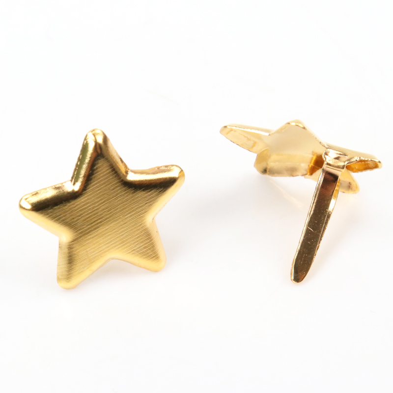 50pcs Mixed Metal Star Brad St - Embellishments For Scrapbooking ulasan dan harga