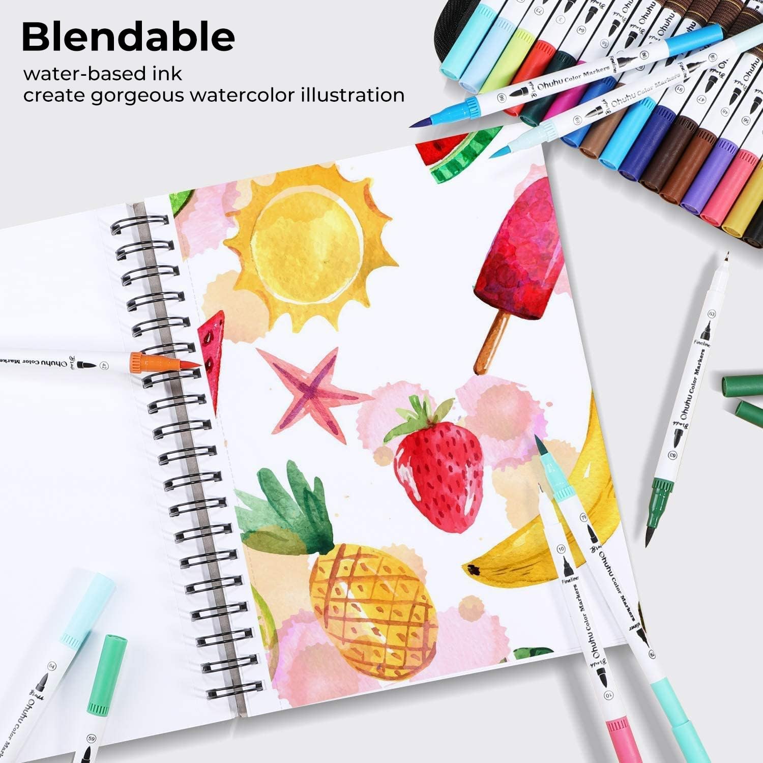 Ohuhu Art Markers Dual Tips Li - Copic Marker Sketch ulasan dan harga