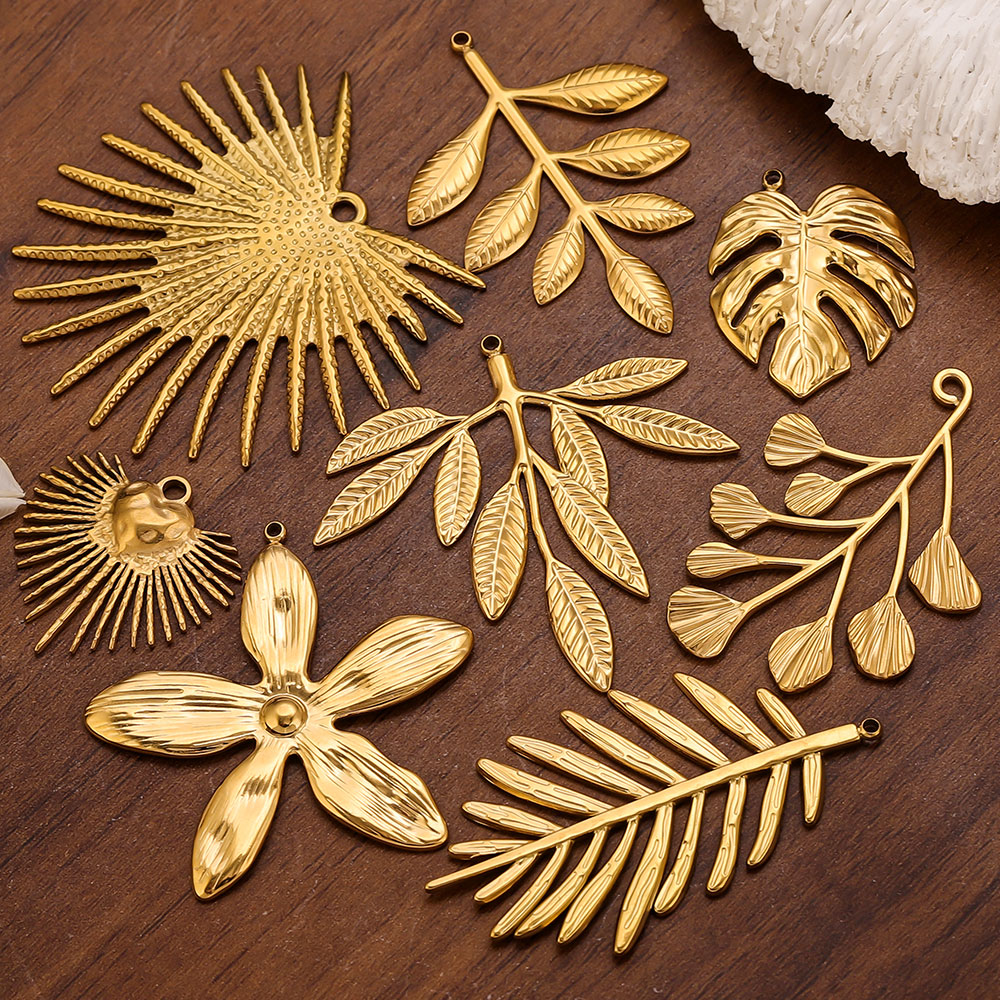 5PCS Stainless Steel Large Lea - Embellishment Crafts ulasan dan harga