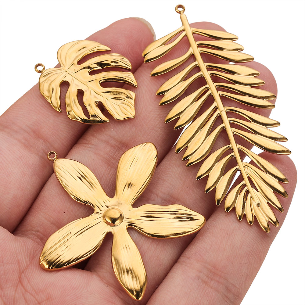 5PCS Stainless Steel Large Lea - Embellishment Crafts ulasan dan harga
