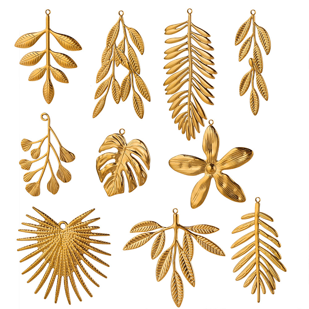 5PCS Stainless Steel Large Lea - Embellishment Crafts ulasan dan harga