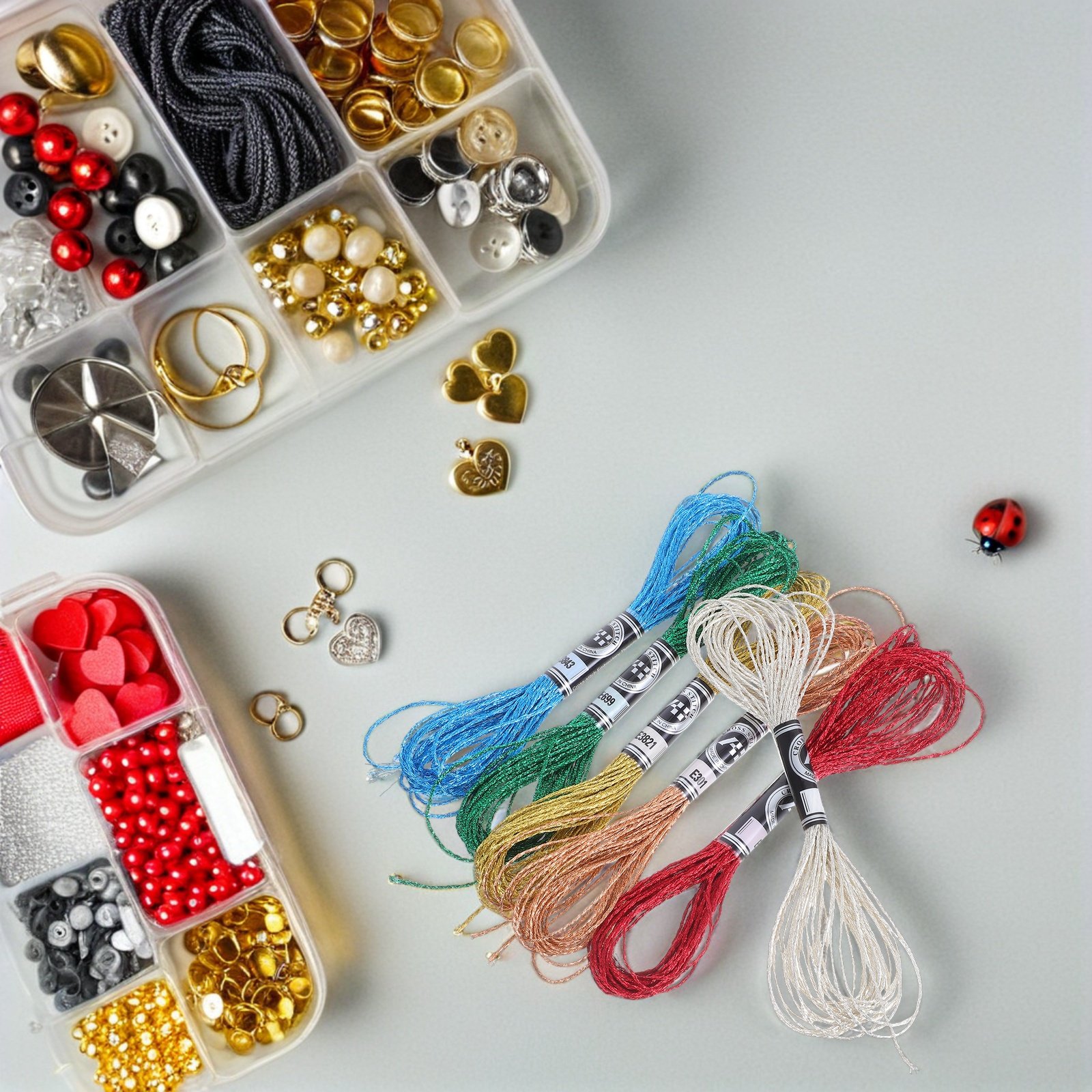 6Pcs Luxurious Metallic Embroi - Embroidery Craft ulasan dan harga