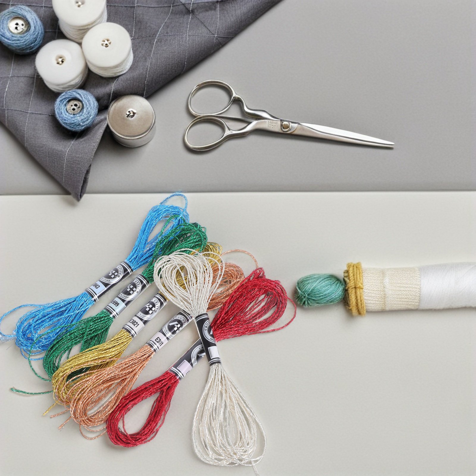 6Pcs Luxurious Metallic Embroi - Embroidery Craft ulasan dan harga