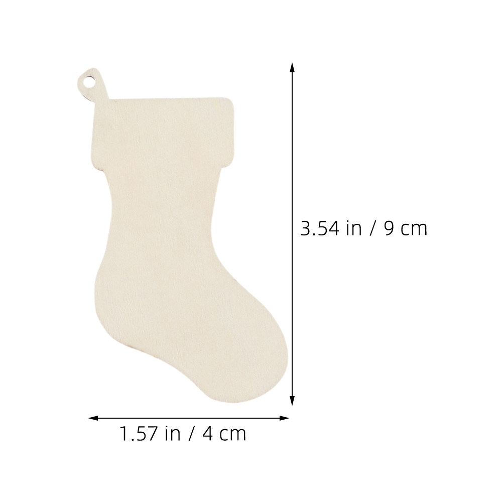 10pcs Christmas Stocking Woode - Christmas Craft Embellishment ulasan dan harga