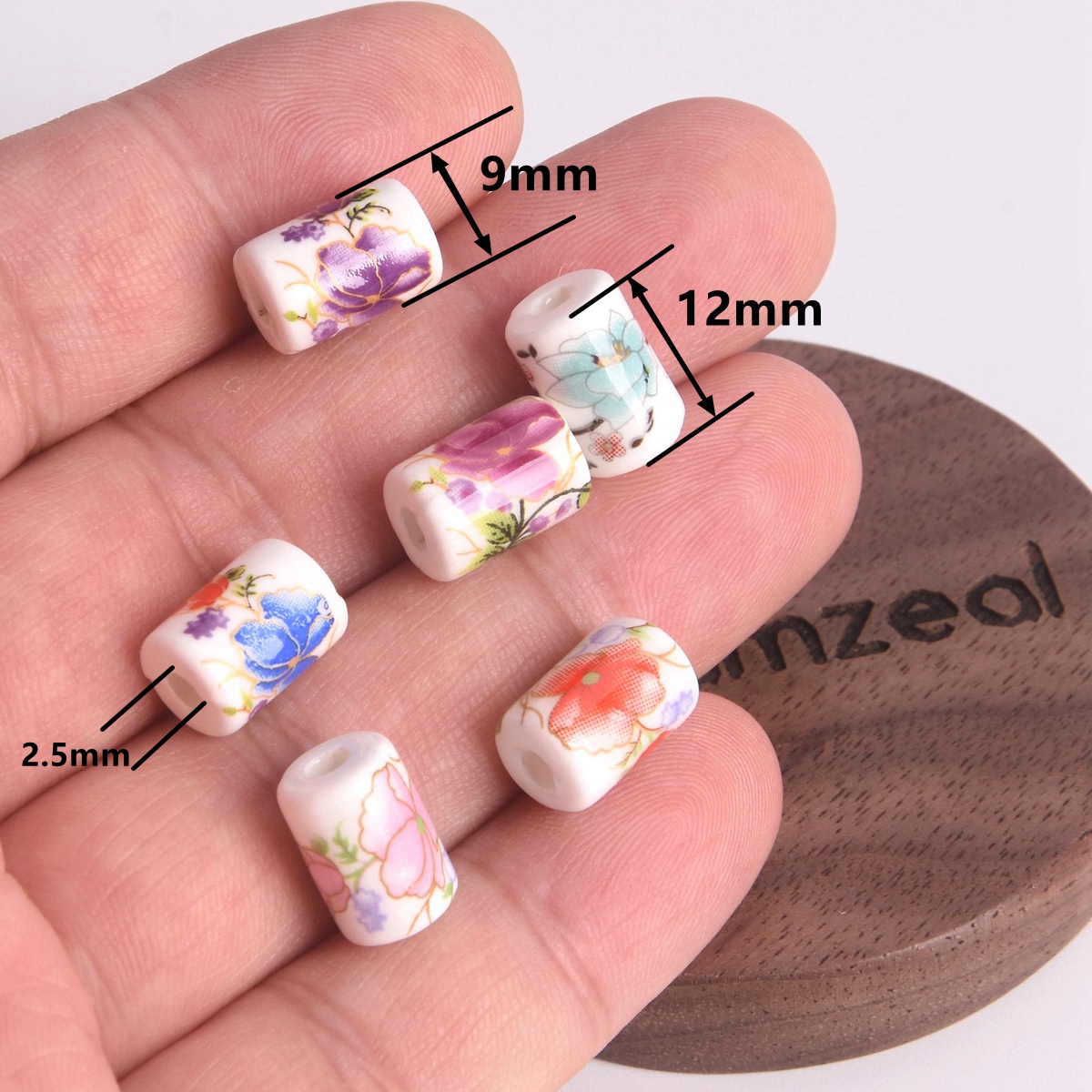 10pcs 12x9mm Cylinder Shape Fl - Embellishment Crafts ulasan dan harga