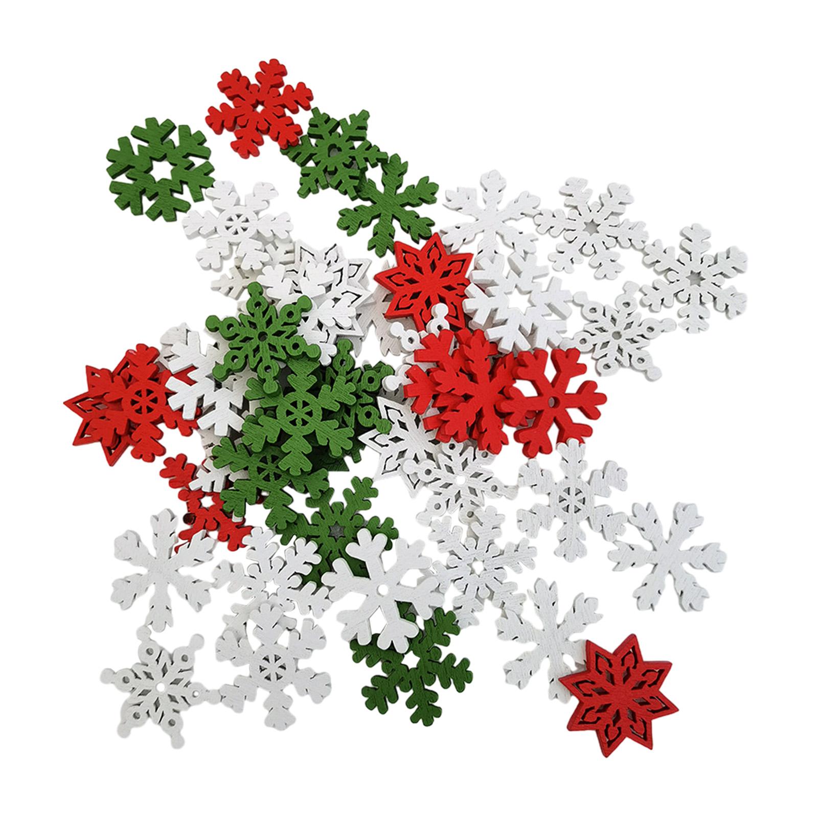 50 Pieces Wooden Christmas Emb - Christmas Craft Embellishment ulasan dan harga